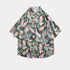 Bandana Print Hawaiian Beach Paisley Shirt with turn-down collar and short sleeves.